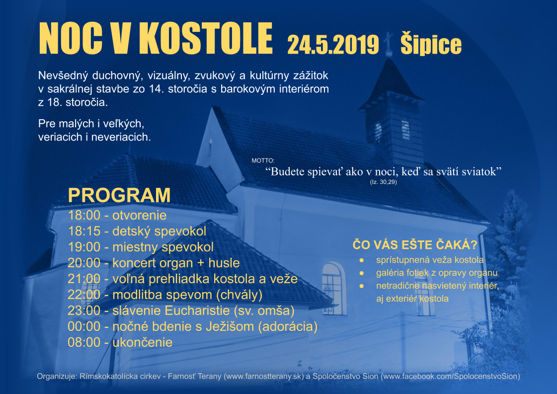 Noc v kostole 2019 - plagát